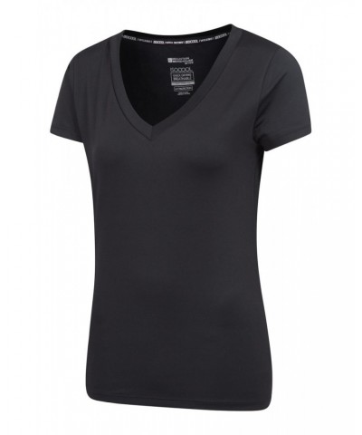 Vitality Womens V-Neck Tee Black $15.92 Tops