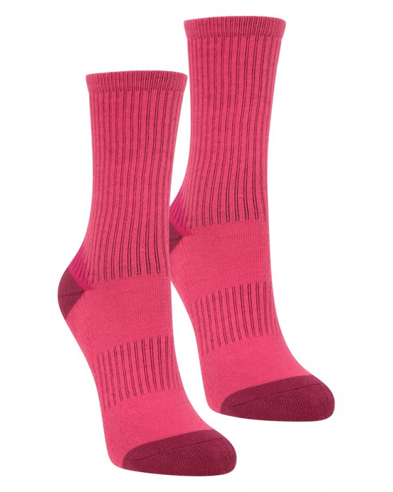 Kids Cushioned Mid-Calf Hiker Socks 2-Pack Berry $7.94 Accessories