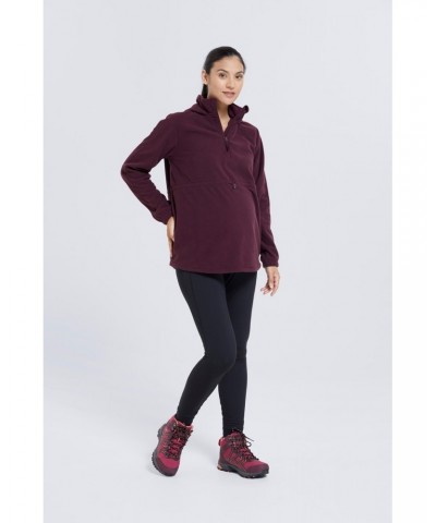 Azurite Maternity Half-Zip Fleece Burgundy $14.19 Fleece