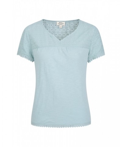 Naples Embroidered Womens Top Khaki $16.10 Tops