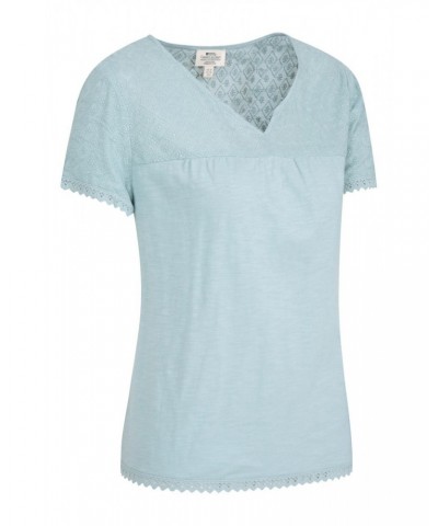 Naples Embroidered Womens Top Khaki $16.10 Tops