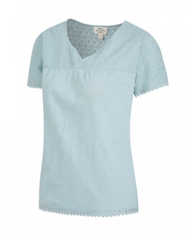 Naples Embroidered Womens Top Khaki $16.10 Tops