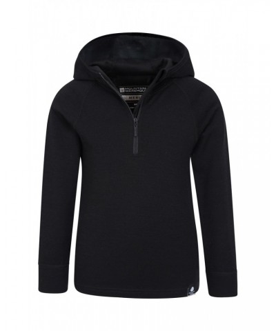 Merino Kids Pullover Hoodie Black $29.49 Thermals