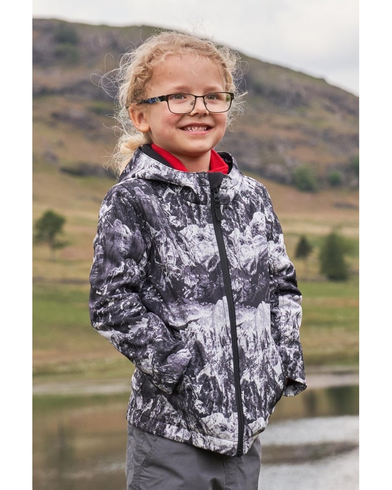 Exodus II Kids Printed Water-resistant Softshell Monochrome $13.86 Jackets