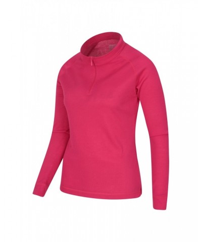 Talus Womens Zipped Turtle Neck Top Pink $13.49 Thermals