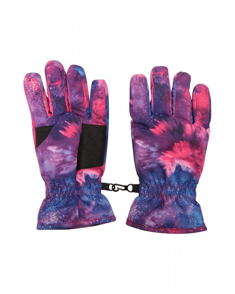 Printed Kids Ski Gloves Lilac $11.39 Accessories