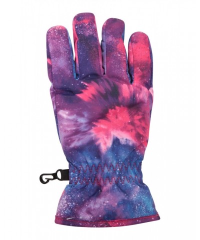 Printed Kids Ski Gloves Lilac $11.39 Accessories