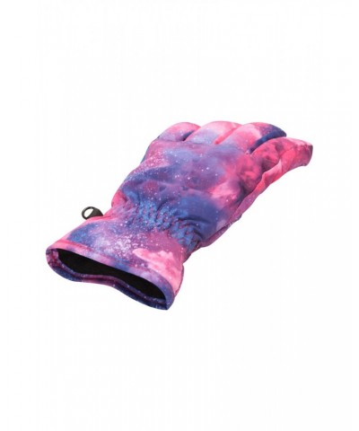 Printed Kids Ski Gloves Lilac $11.39 Accessories