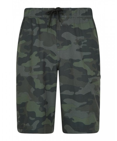 Printed Mens Swim Shorts Dark Green $23.99 Pants