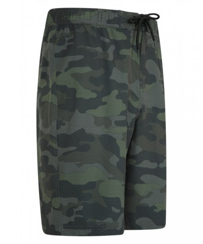 Printed Mens Swim Shorts Dark Green $23.99 Pants