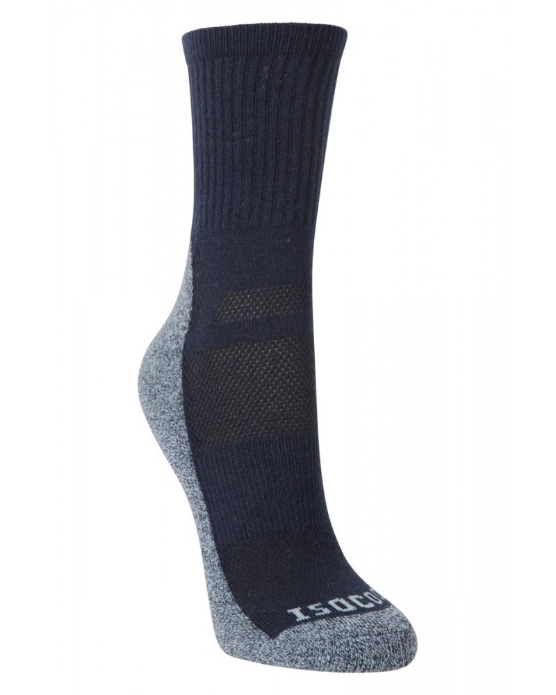 IsoCool Womens Trekker Quarter Length Socks Navy $10.99 Accessories