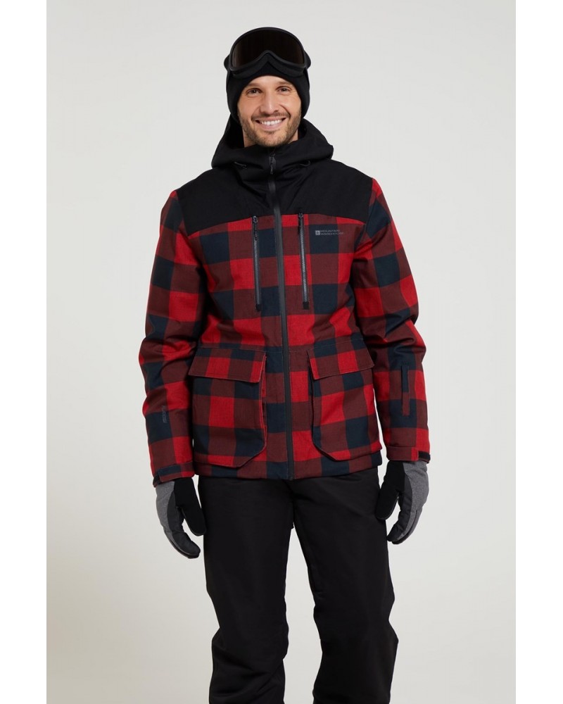 Drayton Mens Waterproof Ski Jacket Dark Red $40.30 Jackets