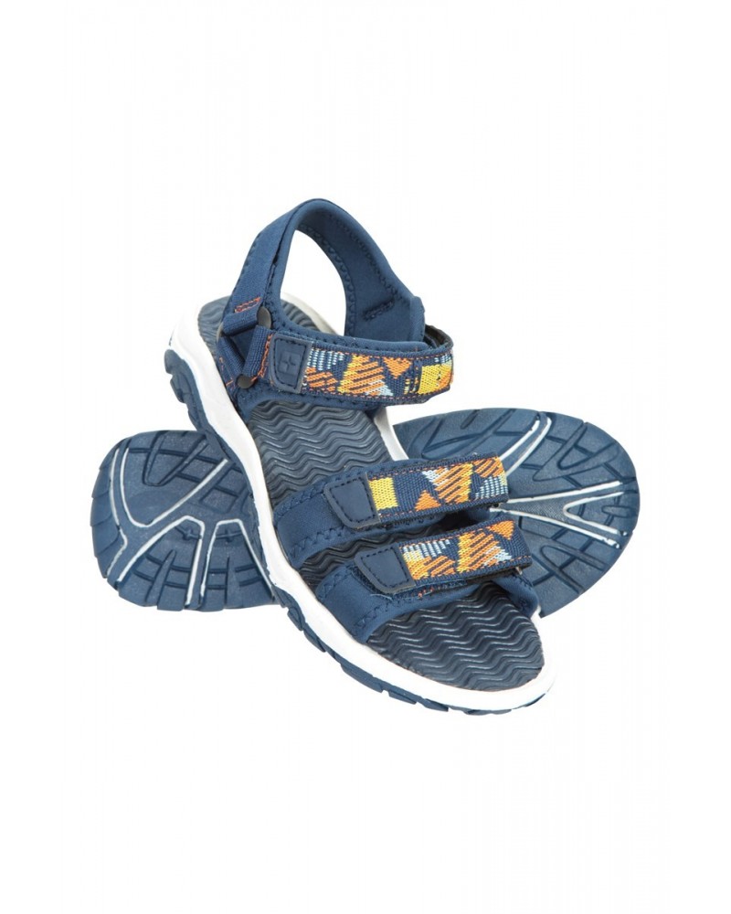 3-Strap Kids Sandals Blue $16.28 Footwear