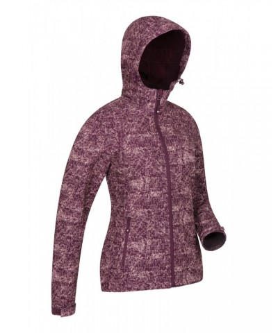 Exodus Womens Printed Water Resistant Softshell Burgundy $32.20 Jackets