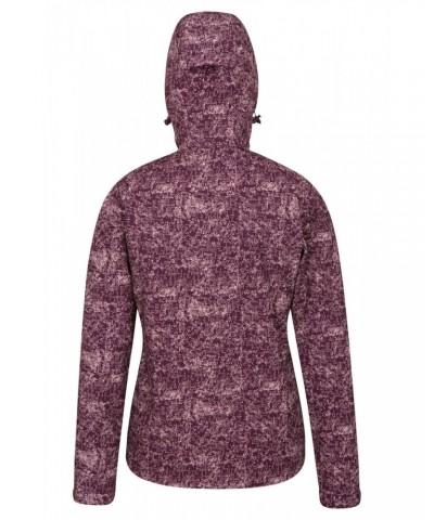 Exodus Womens Printed Water Resistant Softshell Burgundy $32.20 Jackets