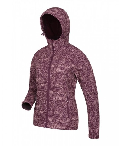 Exodus Womens Printed Water Resistant Softshell Burgundy $32.20 Jackets