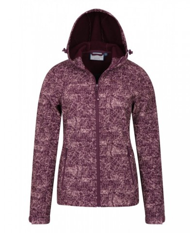 Exodus Womens Printed Water Resistant Softshell Burgundy $32.20 Jackets