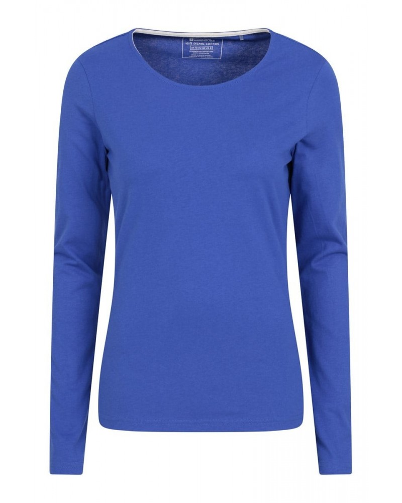 Eden Womens Organic Round Neck T-Shirt Blue $15.11 Tops