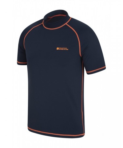 Mens UV Rash Guard Bright Orange $14.74 Swimwear