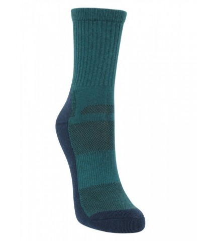 IsoCool Womens Trekker Quarter Length Socks Green $10.99 Accessories