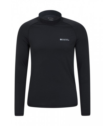 Mens Long Sleeve Rash Guard Jet Black $15.00 Swimwear