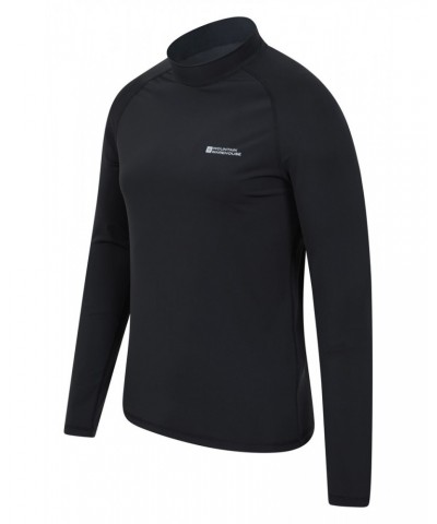 Mens Long Sleeve Rash Guard Jet Black $15.00 Swimwear