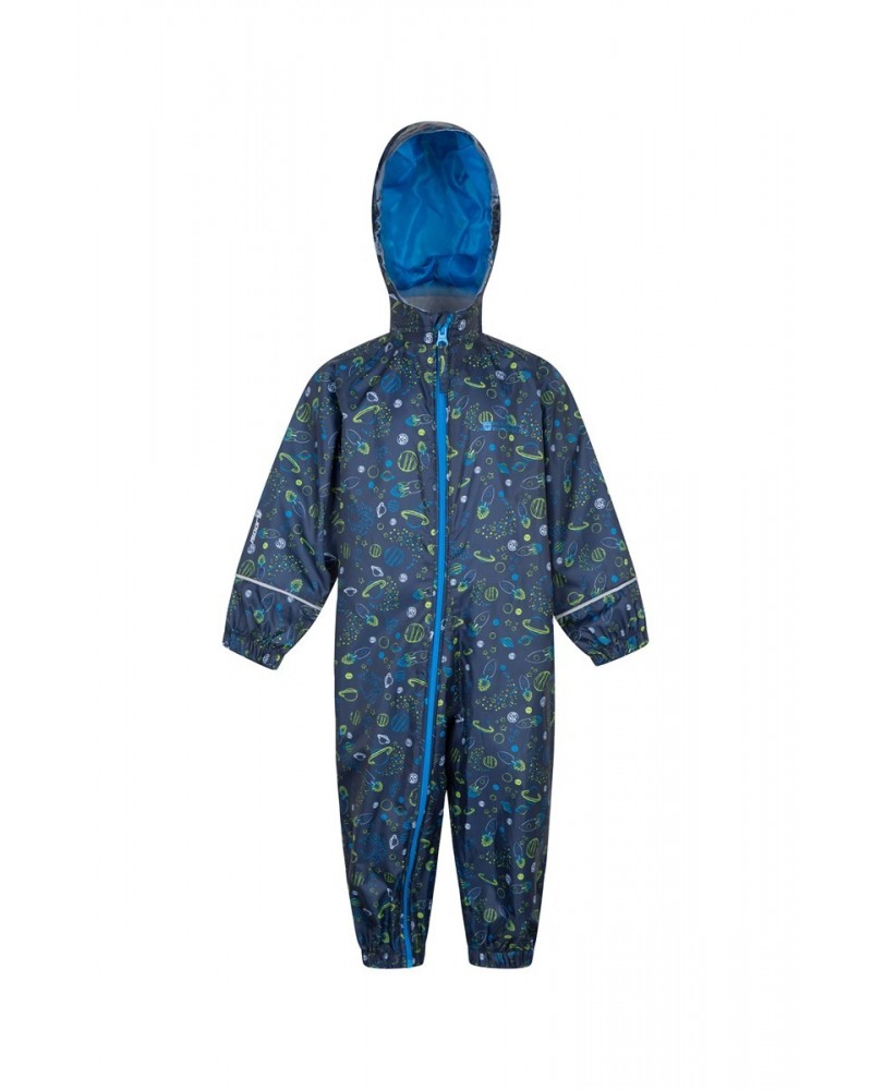 Puddle Kids Printed Waterproof Rain Suit Lime $14.00 Babywear