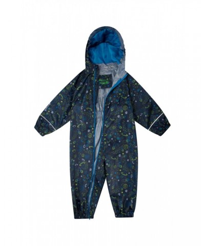 Puddle Kids Printed Waterproof Rain Suit Lime $14.00 Babywear