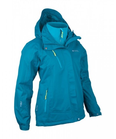 Bracken Extreme Womens 3 in 1 Waterproof Jacket Turquoise $50.40 Jackets