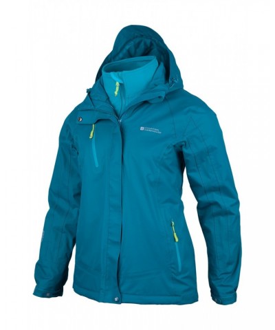 Bracken Extreme Womens 3 in 1 Waterproof Jacket Turquoise $50.40 Jackets