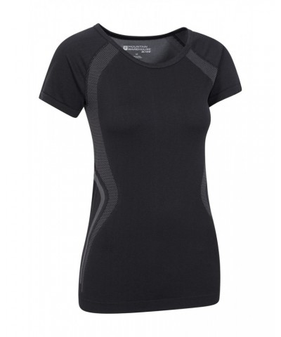 Track Womens Seamless Tee Black $10.19 Active