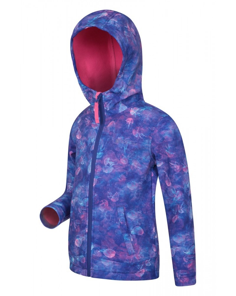 Exodus Kids Printed Water Resistant Softshell Purple $17.10 Jackets