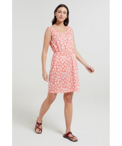 Fiji Womens Sleeveless Lightweight Dress Coral $15.75 Dresses & Skirts