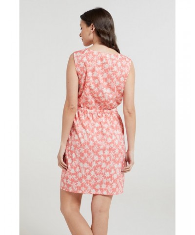 Fiji Womens Sleeveless Lightweight Dress Coral $15.75 Dresses & Skirts