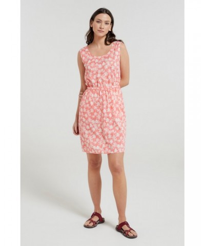 Fiji Womens Sleeveless Lightweight Dress Coral $15.75 Dresses & Skirts