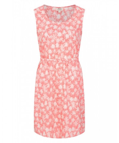 Fiji Womens Sleeveless Lightweight Dress Coral $15.75 Dresses & Skirts