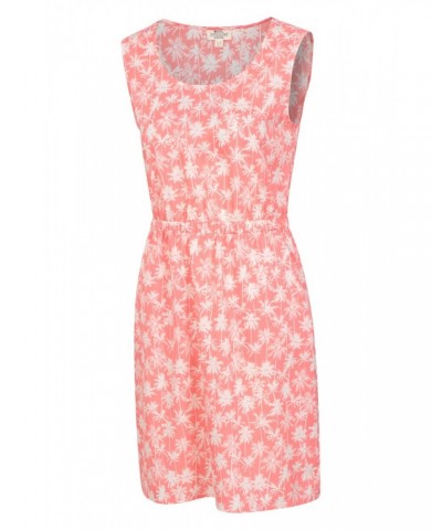 Fiji Womens Sleeveless Lightweight Dress Coral $15.75 Dresses & Skirts