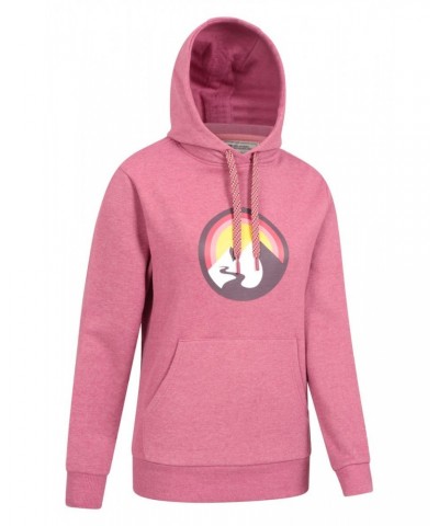 Sunset Mountain Womens Hoodie Burgundy $19.60 Tops