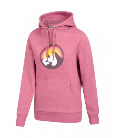 Sunset Mountain Womens Hoodie Burgundy $19.60 Tops