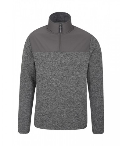 Idris Panel Mens Half-ZipFleece Grey $17.99 Fleece