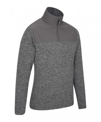 Idris Panel Mens Half-ZipFleece Grey $17.99 Fleece