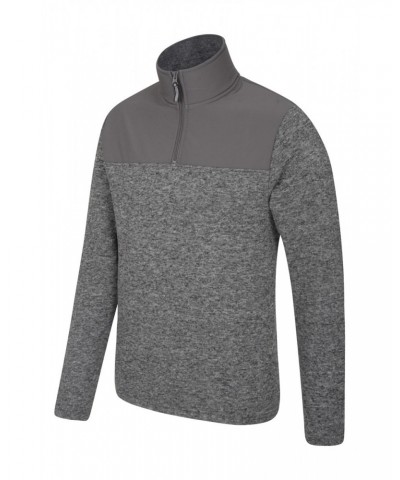 Idris Panel Mens Half-ZipFleece Grey $17.99 Fleece