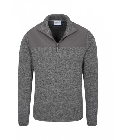 Idris Panel Mens Half-ZipFleece Grey $17.99 Fleece