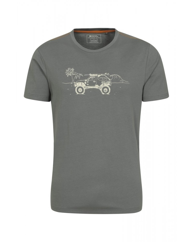 Ocean Drive Mens Organic T-Shirt Charcoal $14.24 Tops