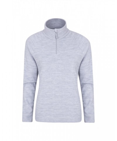 Snowdon Melange Womens Half-Zip Fleece Grey $14.49 Fleece