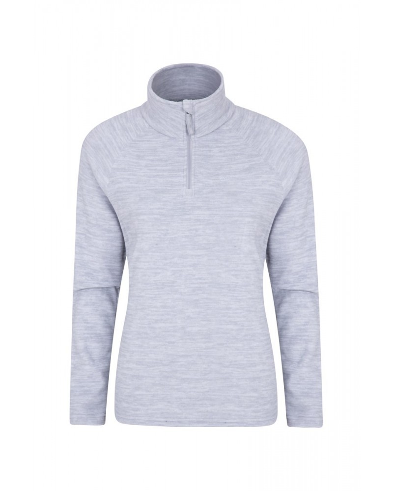 Snowdon Melange Womens Half-Zip Fleece Grey $14.49 Fleece