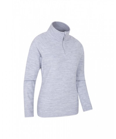 Snowdon Melange Womens Half-Zip Fleece Grey $14.49 Fleece