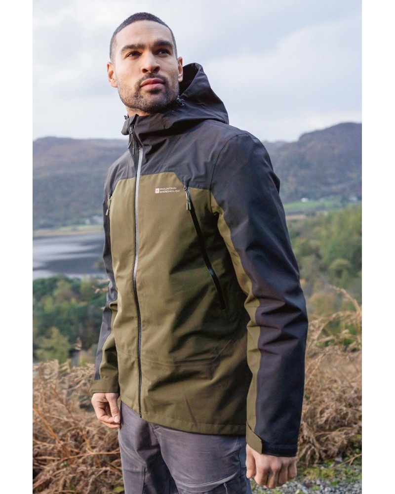 Roam 3 Layer Mens Waterproof Jacket Khaki $53.99 Jackets