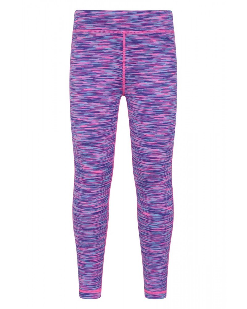 Kayleigh Kids Space Dye Leggings Light Purple $12.75 Active