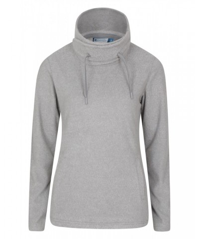 Hebridean Womens Cowl Neck Sweatshirt Light Grey $18.86 Fleece